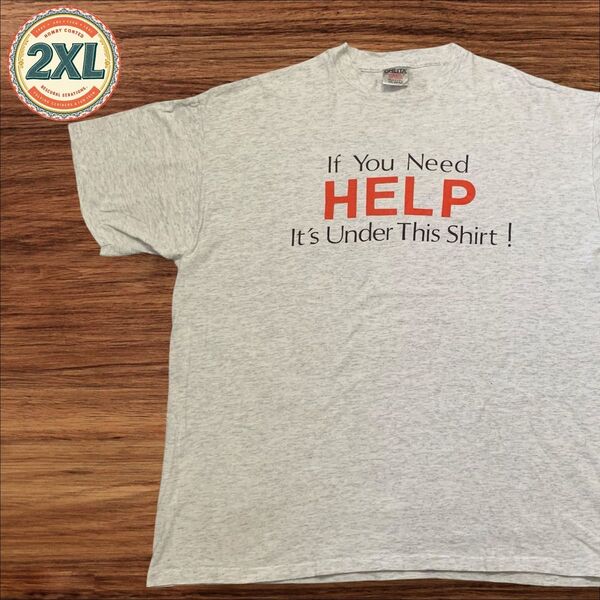 【US古着】ONEITA USA製 グレー 霜降り XXL Tシャツ 半袖 プリント メンズ レディース