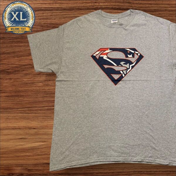 【US古着】ギルダン グレー XL スーパーマン Tシャツ 半袖 プリント メンズ レディース