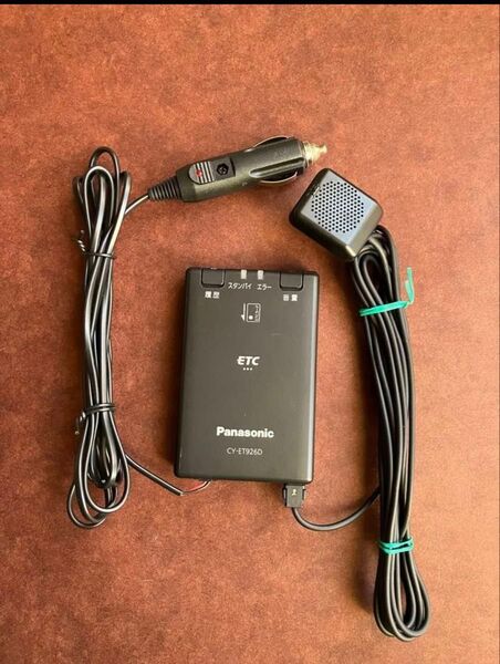 612 美品 パナソニック ETC 926 選べるコード類 軽自動車 音声案内 アンテナ分離 バイク可