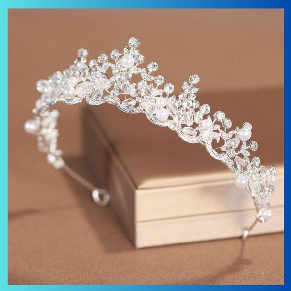 ティアラ ヘッドドレス パール アクセサリー 結婚式 ウェディングフォト 髪飾り ヘッドドレス アクセサリー ジュエリー
