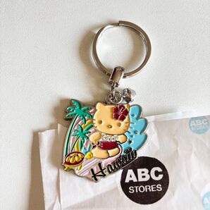【新品未使用】ABCストア ハワイ限定 日焼けキティちゃん キーホルダー