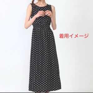 ドットワンピース ノースリーブ