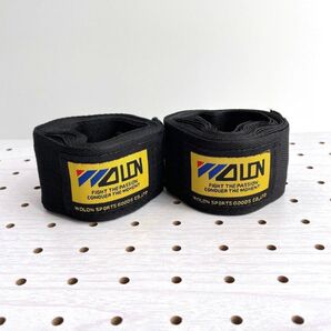 バンテージ ブラック ボクシング 巻きやすい 洗える マジックテープ 2個入り 2.5m 綿 フィットネス 格闘技 黒 大人気