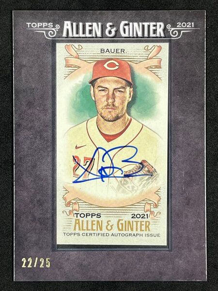 25枚限定 Topps Allen & Ginter Trevor Bauer Auto トレバーバウアー 直筆サイン