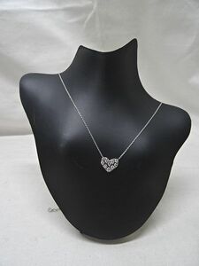 【STAR JEWELRY】スタージュエリー 　ハート　ダイヤ　ネックレス　Pt950