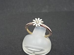 【STAR JEWELRY】スタージュエリー　フラワー(花)　ダイヤ　リング　K１０