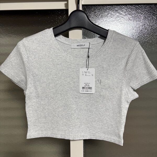 MEZELF グレー クロップドTシャツ Fサイズ 新品 ちびT Tシャツ 半袖 カットソー