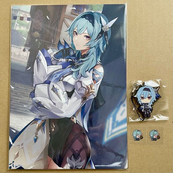 原神 一番くじ エウルア イラストボード ラストワン ラバーストラップ カレンダー ステッカー
