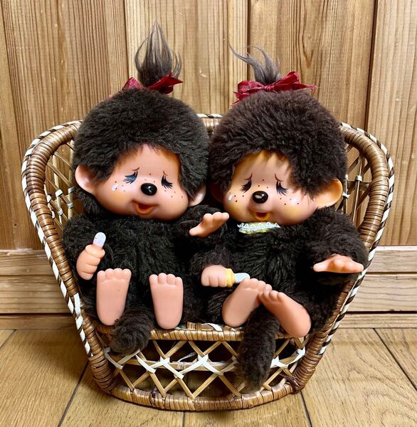 モンチッチ 2体セット 泣き顔 ぬいぐるみ セキグチ 1974 レトロ