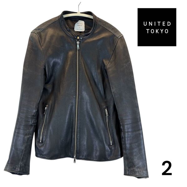 UNITED TOKYO ライダースジャケット ブラック 2サイズ
