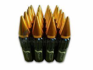  Stan s concept spike nut M14X1.5 gold/black 20ps.@ inspection duralumin 7075