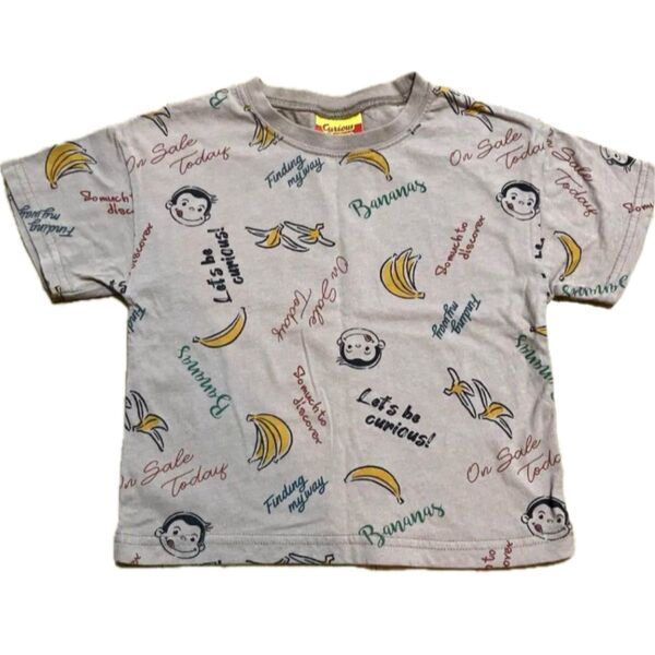 おさるのジョージ バナナ柄 Tシャツ 半袖 100サイズ 半袖Tシャツ