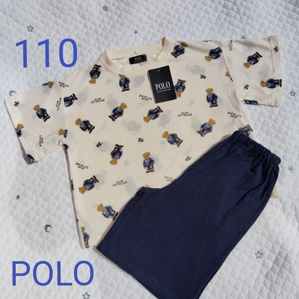 新品 未使用 POLO タグつき パジャマ 部屋着 セトア 半袖 ハーフパンツ BCS クマ柄 上下セット 未使用 夏