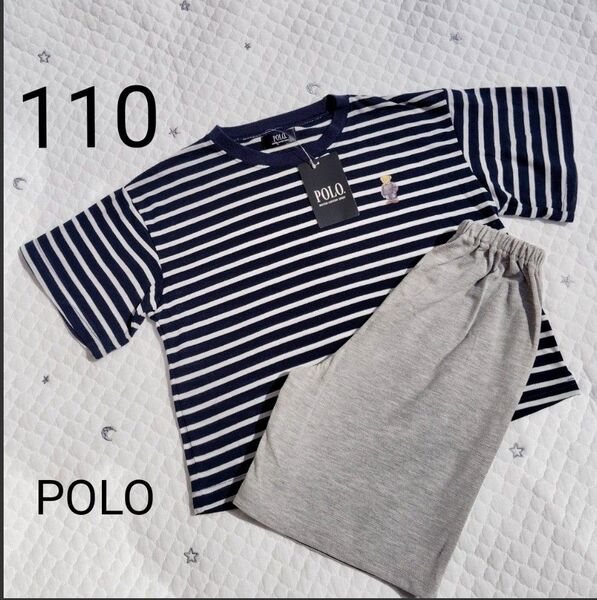 新品 未使用 POLO タグつき パジャマ 部屋着 セトア 半袖 ハーフパンツ 上下セット 夏 ボーダー ゆったり