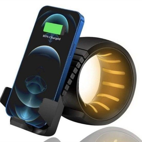 UMEMORY ワイヤレス充電器 おくだけ充電 qi 充電器 ランプ 暖色ライト タッチ4段階調光