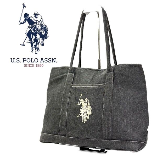 【大人気】 U.S. POLO ASSN ポロ Ralph Lauren ラルフローレン デニム 生地 トートバッグ レディース