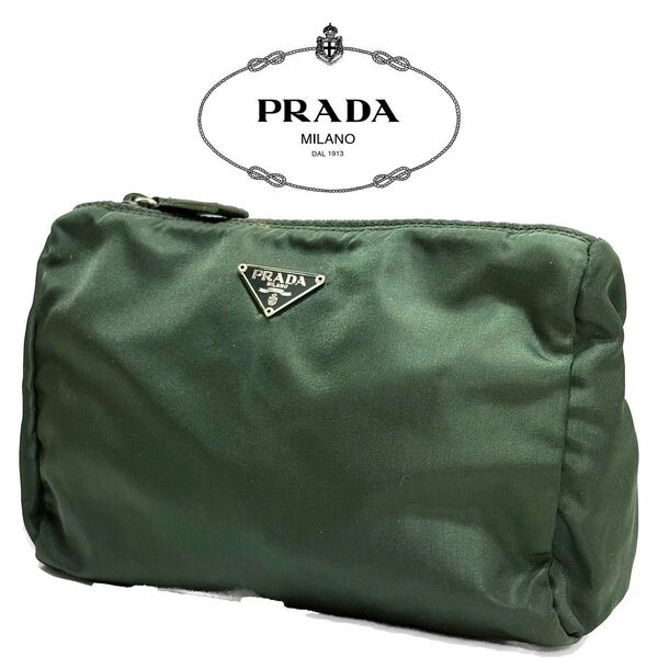 【大人気】 PRADA 化粧 ポーチ プラダ 三角ロゴ ナイロン コスメ 小物入れ レディース おしゃれ かわいい シンプル 大人
