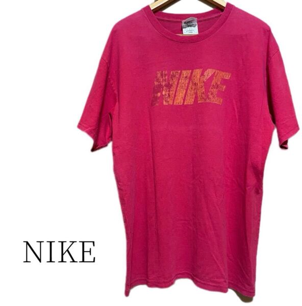 (セール)値下げ90s NIKE Tシャツ 赤/ Lサイズ Tシャツ 古着 半袖 コットン ビンテージ