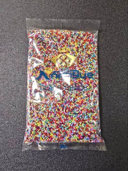 【訳あり】丸小ビーズ マルチカラー 約450g