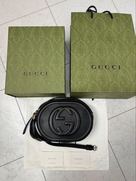 再値下げ【新品・未使用】GUCCI グッチ ソーホー スモール ショルダーバッグ 丸形