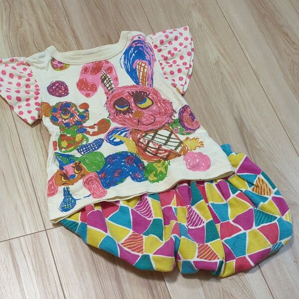 子供服 キッズ 女の子 トップス ボトムス 総柄 90 まとめ