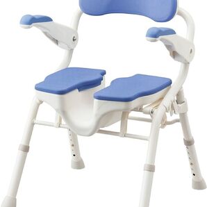 介護 風呂 椅子 シャワーチェア 風呂 椅子 介護用品 お風呂いす 介護 入浴椅子 コンパクト 高さ調整可能 U字型 ブルー