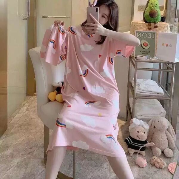 レディース パジャマ ルームウェア 韓国ワンピース 部屋着 可愛い ワンピース ワンピース