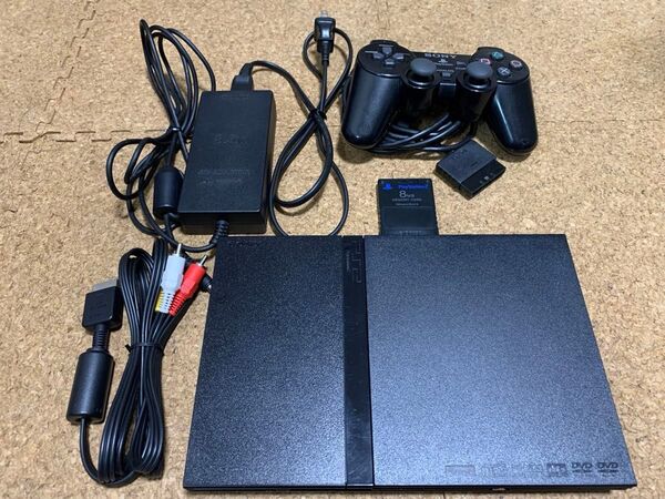 【送料無料】SONY PlayStation2 薄型 SCPH-70000 ブラック PS2 プレイステーション2 ソニー