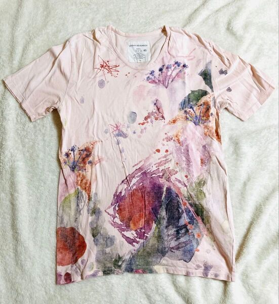 アーバンリサーチ 半袖 水彩 ピンク Tシャツ カットソー
