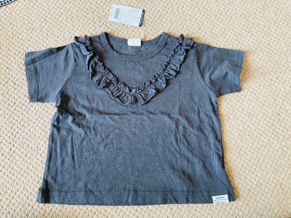 新品タグ付き BREEZE フリル付きグレーTシャツ 110 Tシャツ カットソー 半袖 トップス