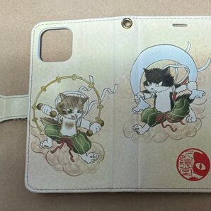『風猫雷猫図』iPhone11 Pro用手帳型ケース