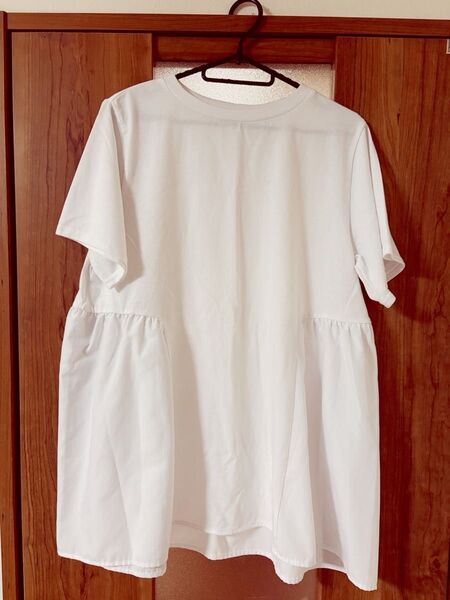 【DRESKIP】Lサイズ 半袖 無地 Tシャツ ホワイト