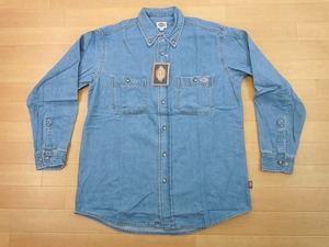 g141★新品★サイズ L★DICKIES ディッキーズ FB460U デニムシャツ★ワークシャツ ボンマックス★カラー7 ブルー★即決★ 