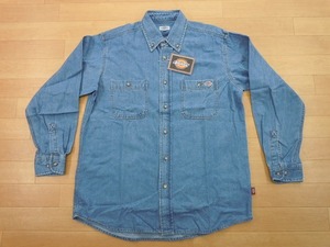 g178★新品★サイズ L★DICKIES ディッキーズ FB460U デニムシャツ★ワークシャツ ボンマックス★カラー7 ブルー★即決★