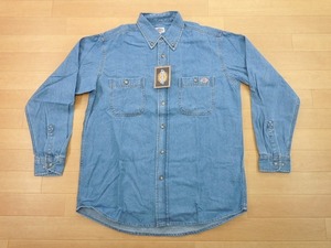 g184★新品★サイズ L★DICKIES ディッキーズ FB460U デニムシャツ★ワークシャツ ボンマックス★カラー7 ブルー★即決★