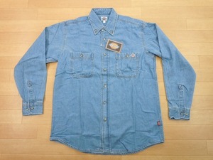 g185★新品★サイズ L★DICKIES ディッキーズ FB460U デニムシャツ★ワークシャツ ボンマックス★カラー7 ブルー★即決★