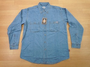 g208★新品★サイズ L★DICKIES ディッキーズ FB460U デニムシャツ★ワークシャツ ボンマックス★カラー7 ブルー★即決★