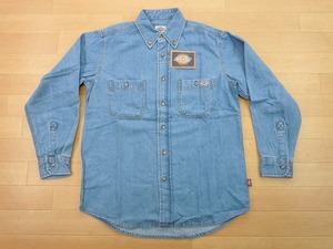 g257★新品★サイズ S★DICKIES ディッキーズ FB460U デニムシャツ★ワークシャツ ボンマックス★カラー7 ブルー★即決★