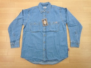 g258★新品★サイズ S★DICKIES ディッキーズ FB460U デニムシャツ★ワークシャツ ボンマックス★カラー7 ブルー★即決★