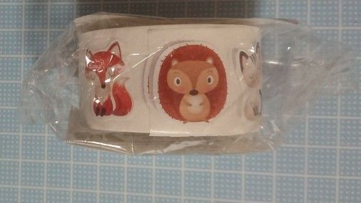 動物シール ギフトシール ごほうびシール 1ロール 猫ちゃん うさぎ ひつじ りす キツネ