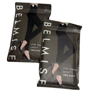 BELMISE slim leggings 2点セット S TRUE BLACK
