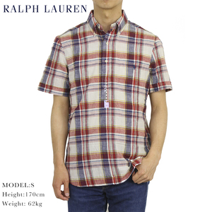 新品 アウトレット 19469 Sサイズ インディアン マドラス プルオーバー 半袖シャツ ポロ ラルフ ローレン polo ralph lauren 