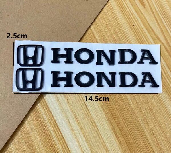 ホンダ 本田 HONDA バイク ステッカー エンブレム 3D立体 2枚入 ブラック