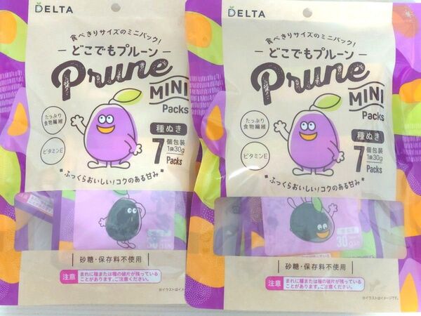 DELTA デルタ どこでもプルーン種抜き カリフォルニアプルーン使用 (30g×7袋)210g×2袋