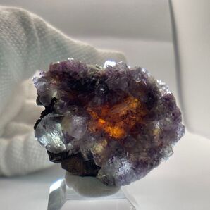 345#18g GWクリアランスセール!!!透過するととても美しいファントムフローライト 【内モンゴル 銀都】鉱物標本 蛍石