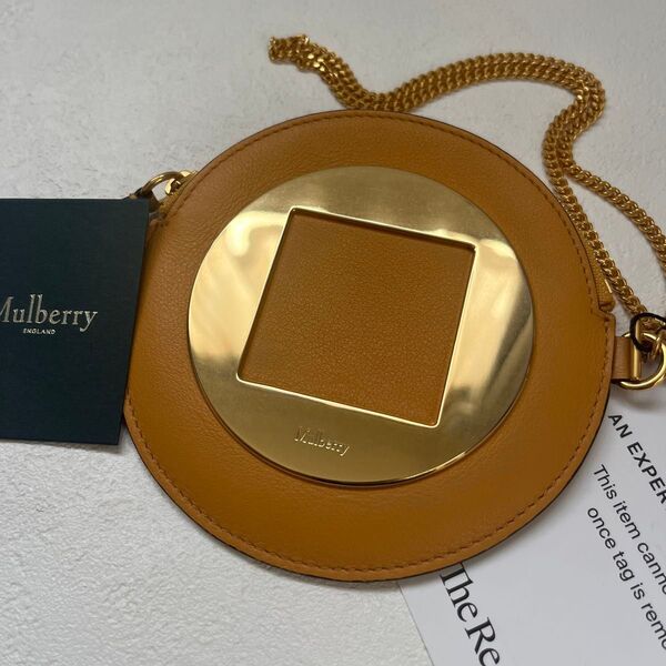 Mulberry マルベリー ミニポーチ ゴールドチェーン 小物 カード ゴールド金具 レザー