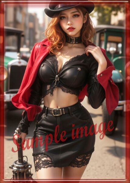 送料無料◇N◇レザーファッションモデル美女◇高画質◇A4◇イラストアートポスター◇10997◇グラビアアイドル写真◇美脚◇実写