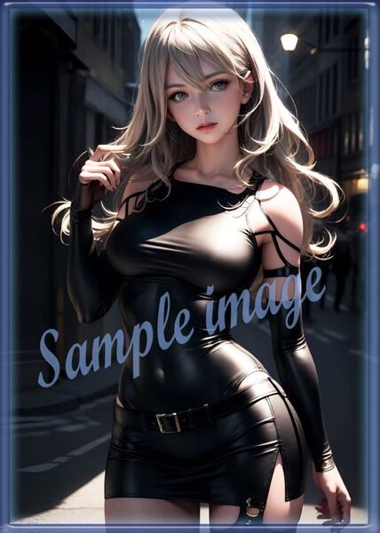 送料無料◇N◇レザーファッションモデル美女◇高画質◇A4◇イラストアートポスター◇10990◇グラビアアイドル写真◇美脚◇実写