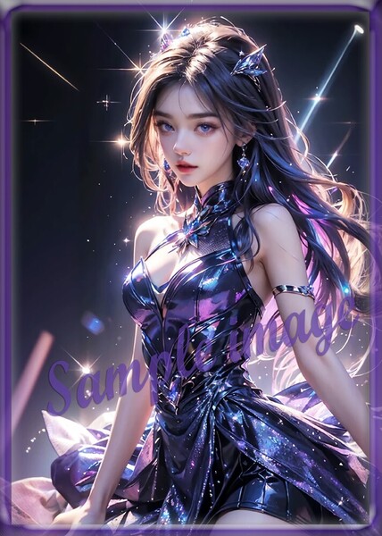 送料ラミネート無料◇E◇2.5次元系美女◇高画質◇A4◇イラストアートポスター◇10758◇グラビアアイドル写真◇美脚◇実写