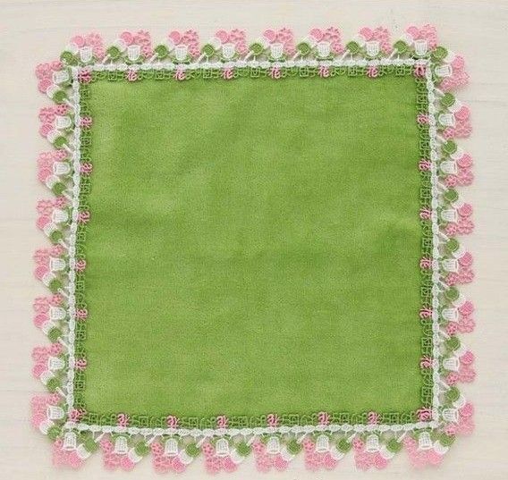 完売品・入手困難 近沢レース店 シーズンタオルハンカチ 花より団子(グリーン)限定 近澤レース 花柄 緑 ライム